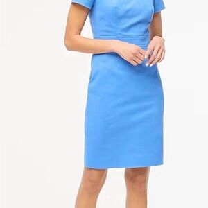 J. Crew Womens Tailored Sheath Dress in Seacoast Blue Size 4